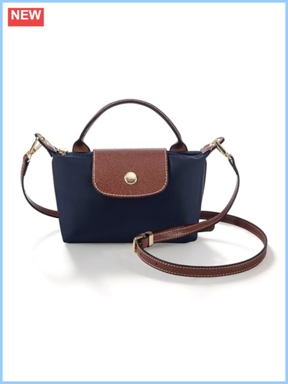 Mini Crossbody Bag Waterproof Nylon Adjustable Strap Shoulder Handbag